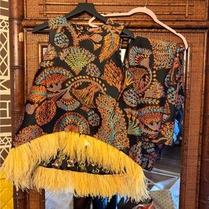 LA DoubleJ Floral Patterned Top & Pants, M